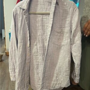 CP Shades Soft purple Embroidered Shirt Jacket